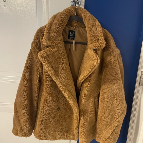 GAP Jackets & Blazers - GAP Relaxed Sherpa Moto Jacket (XL Tall)
